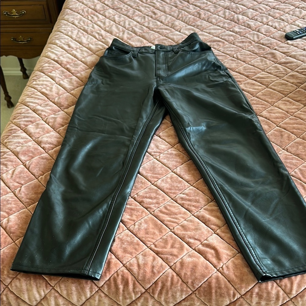 Abercrombie & Fitch Black Leather Pants